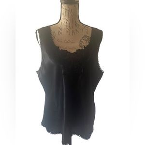 Cinema Exoile Black Lace Front Cami Size XL